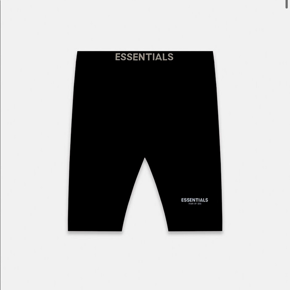 Essentials Fear of God (FOG) black biker shorts